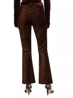 AGOLDENico Velvet Boot Cut Trousers - Chocolate Milk -Drape Hut Sales Store AGolde Nico Velvet Boot Cut Trousers 20231023002355 2