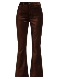 AGOLDENico Velvet Boot Cut Trousers - Chocolate Milk -Drape Hut Sales Store AGolde Nico Velvet Boot Cut Trousers 20231023002356