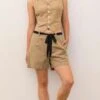 Alex MillPleated Short In Twill - Vintage Khaki