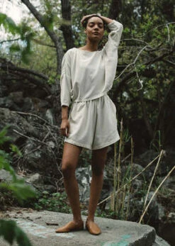 Aliya WanekPriya Shorts - Natural -Drape Hut Sales Store Aliya Wanek Priya Shorts Natural 20230510060101 1