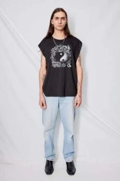 AssemblyYin Yang Muscle Tee - Black -Drape Hut Sales Store Assembly Yin Yang Muscle Tee Black 20230627202140 1