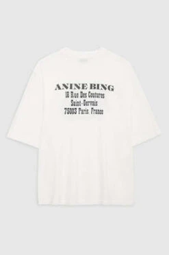 Anine BingAvi Tee - Paris/Ivory -Drape Hut Sales Store Avi Tee Paris in Ivory 20231018211035 1