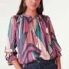 Ba&shWim Top - Blue -Drape Hut Sales Store BA SH Wim Top in Blue 20231012040222