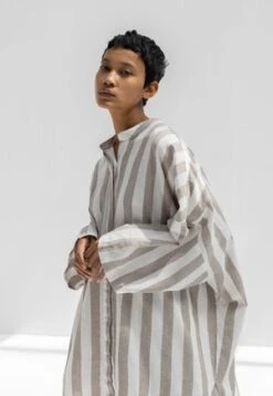 Black CraneBox Shirt - Wide Stripe -Drape Hut Sales Store BLACK CRANE BOX SHIRT WIDE STRIPE 20220809080634