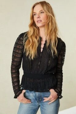 LoveShackFancyBaine Top - Black