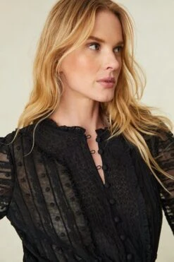 LoveShackFancyBaine Top - Black -Drape Hut Sales Store Baine Top 20231018221249 2