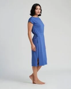Calder BlakeBarbara Dress - Sea Blue -Drape Hut Sales Store Barbara Dress Sea Blue 20210906042052 1
