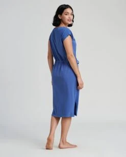 Calder BlakeBarbara Dress - Sea Blue -Drape Hut Sales Store Barbara Dress Sea Blue 20210906042052 2