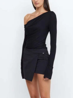 Bec + BridgeBec + Bridge Mac Wrap Mini Skirt - Black 13 Bec + BridgeBec + Bridge Mac Wrap Mini Skirt - Black -Drape Hut Sales Store Bec Bridge Black Mac Wrap Mini Skirt 20230807234308 4