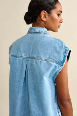 BellerosePhoenix Dress - Used Light Blue -Drape Hut Sales Store Bellerose Phoenix Dress Used Light Blue 20230504215203 3