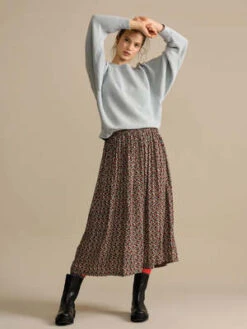 BelleroseTheresa Floral Skirt - Red/Black