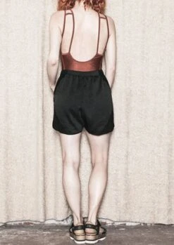 BERENIKSHINY/MATTE SHORTS - Black -Drape Hut Sales Store Berenik SHORTS black shiny matte 20190724162600 1