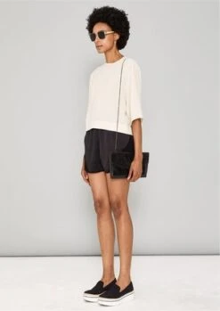 BERENIKSHINY/MATTE SHORTS - Black -Drape Hut Sales Store Berenik SHORTS black shiny matte 20190724162603 1