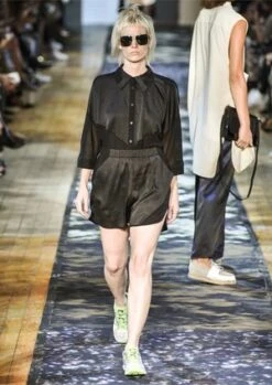 BERENIKSHINY/MATTE SHORTS - Black -Drape Hut Sales Store Berenik SHORTS black shiny matte 20190724162606