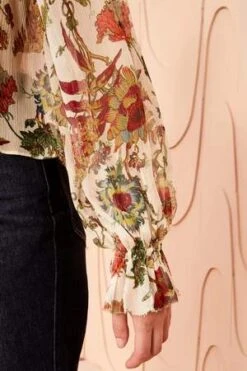Ulla JohnsonBernadette Chiffon Blouse - Freesia -Drape Hut Sales Store Bernadette Chiffon Blouse 20231020222445 1