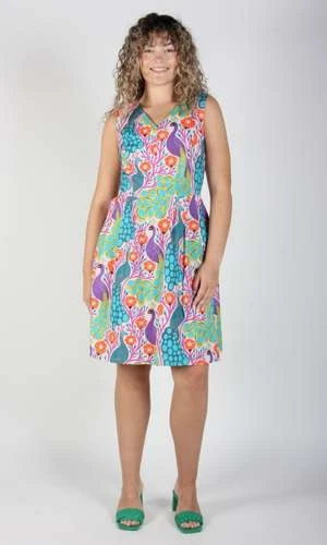 Birds Of North AmericaWood Snipe Dress - Peacocks 11 Birds Of North AmericaWood Snipe Dress - Peacocks - Image 9