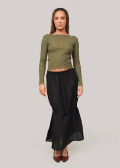 BaserangeLeo Skirt - Black -Drape Hut Sales Store Black Leo Skirt 20231010101641 4