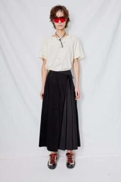 WNDERKAMMERPleats Wrap Skirt - Black