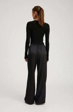 SPRWMNSilk Easy Pants - Black -Drape Hut Sales Store Black Silk Easy Pants 20231020024843 2