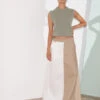 BLANCAQuinn Maxi Skirt - Beige -Drape Hut Sales Store Blanca Quinn Maxi Skirt Beige 20231006000206