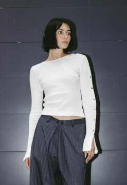 NKCBliss Button Top - White -Drape Hut Sales Store Bliss Button Top in White 20231101212904