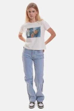 Blue&CreamMarlboro Tee - Antique White -Drape Hut Sales Store Blue Cream Marlboro Tee Antique White 20221018001427