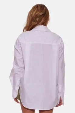 Blue&CreamPoppy Buttondown Poplin Shirt - White -Drape Hut Sales Store Blue Cream Poppy Buttondown Poplin Shirt White 20230913110011 2