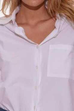 Blue&CreamPoppy Buttondown Poplin Shirt - White -Drape Hut Sales Store Blue Cream Poppy Buttondown Poplin Shirt White 20230913110012 1