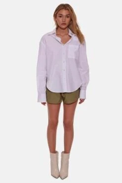 Blue&CreamPoppy Buttondown Poplin Shirt - White -Drape Hut Sales Store Blue Cream Poppy Buttondown Poplin Shirt White 20230913110012