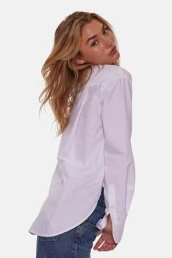 Blue&CreamPoppy Buttondown Poplin Shirt - White -Drape Hut Sales Store Blue Cream Poppy Buttondown Poplin Shirt White 20230913110013