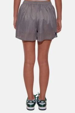 Blue&CreamMesh Shorts - Grey -Drape Hut Sales Store Blue Cream Women s Mesh Shorts Grey 20230910231852 2
