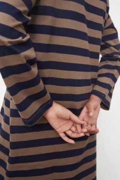KowtowBreton Dress - Navy/Taupe Stripe -Drape Hut Sales Store Breton Dress 20230802054652 2