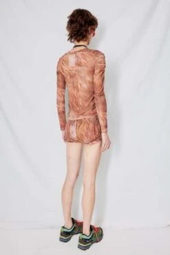 Collina StradaFur Mesh Hop Bloomer - Brown -Drape Hut Sales Store Brown Fur Mesh Hop Bloomer 20230926222459