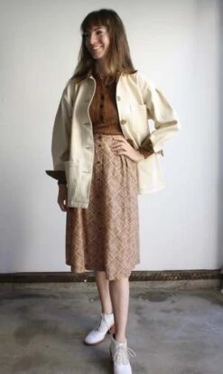 VintageButton Front Skirt -Drape Hut Sales Store Button Front Skirt 20231025090947