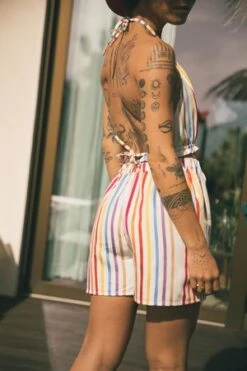 SIZCEREUS SHORTS - STRIPES -Drape Hut Sales Store CEREUS SHORTS STRIPES 20230325222637 2