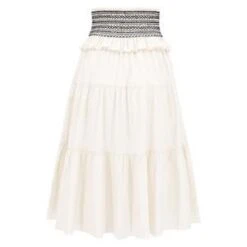 CHRISTY LYNNLeah Skirt - Ecru -Drape Hut Sales Store CHRISTY LYNN Leah Skirt Ecru 20230819000730 1