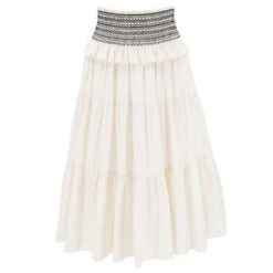 CHRISTY LYNNLeah Skirt - Ecru -Drape Hut Sales Store CHRISTY LYNN Leah Skirt Ecru 20230819000730