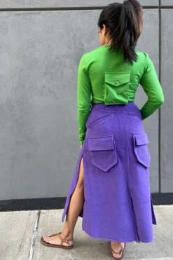 AbacaxiCorduroy Cargo Midi Skirt -Drape Hut Sales Store Cargo Maxi Skirt 20230817223528