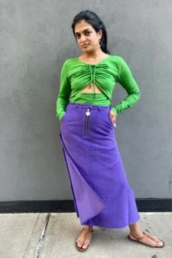 AbacaxiCorduroy Cargo Midi Skirt -Drape Hut Sales Store Cargo Maxi Skirt 20230817223529