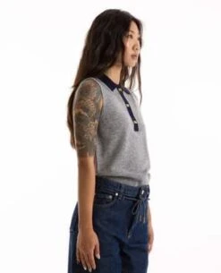 GanniCashmere Mix Sleeveless Polo -Drape Hut Sales Store Cashmere Mix Sleeveless Polo 20231012002038 1