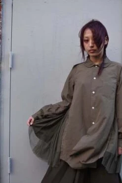 Comme Des Garcons Comme Des GarçonsBlouse - Khaki -Drape Hut Sales Store Comme des Garons Comme des Garons CDGCDG Blouse RL B008 051 1 Khaki 20231101012327 2