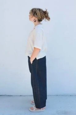 CorderaSeam Curved Pant - Dark Navy -Drape Hut Sales Store Cordera Seam Curved Pant Dark Navy 20230601040425 1