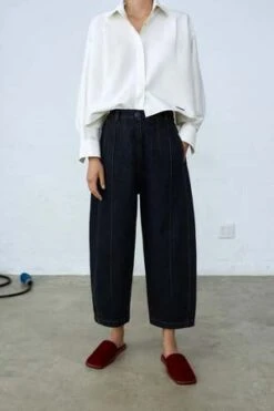 CorderaSeam Curved Pant - Dark Navy -Drape Hut Sales Store Cordera Seam Curved Pant Dark Navy 20230601040430