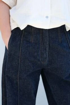 CorderaSeam Curved Pant - Dark Navy -Drape Hut Sales Store Cordera Seam Curved Pant Dark Navy 20230601040432