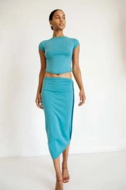 Line By KCosta Skirt - Ozone Blue -Drape Hut Sales Store Costa Skirt Ozone Blue 20220806210422 1
