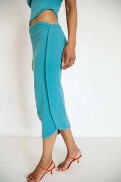 Line By KCosta Skirt - Ozone Blue -Drape Hut Sales Store Costa Skirt Ozone Blue 20220806210423 1