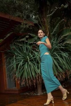 Line By KCosta Skirt - Ozone Blue -Drape Hut Sales Store Costa Skirt Ozone Blue 20220806210424