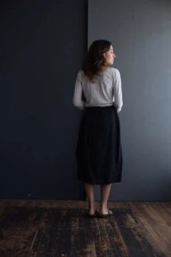 Marc Le BihanDouble Layer Linen Skirt - Black -Drape Hut Sales Store Double Layer Linen Skirt Black 20220513203847 1