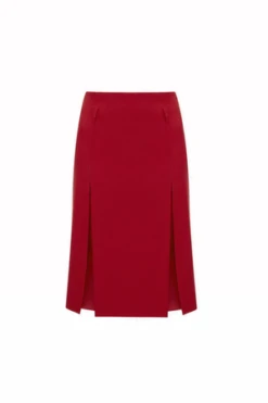 Victoria BeckhamDouble Layer Skirt - Poppy Red