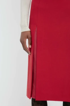 Victoria BeckhamDouble Layer Skirt - Poppy Red 10 Victoria BeckhamDouble Layer Skirt - Poppy Red -Drape Hut Sales Store Double Layer Skirt 20230601192600 1